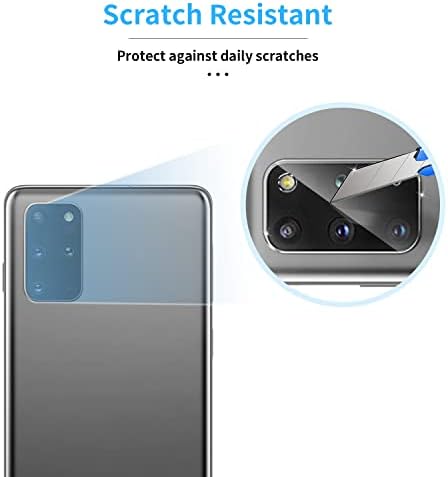 [2+2 Csomag] Kompatibilis a Samsung Galaxy S20+ / S20+ 5G -6.7 es, 2 Csomag Rugalmas TPU Film képernyővédő fólia + 2 Csomag Kamera Lencséjét