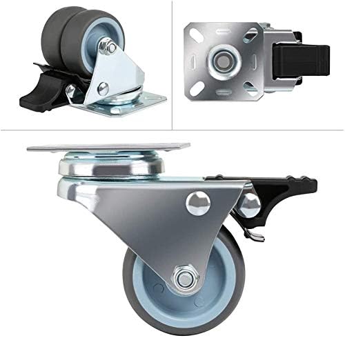 XZGDEN Superior 4 x Kerék 50 mm-es Fék highperformance Forgatható Castor a Kocsi Bútor Mobil Alkatrészek (Szín: Fekete Méret: 1,5 hüvelyk)