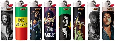 BIC Zsebében Könnyebb, Különleges Kiadás Bob Marley Gyűjtemény, Válogatott, Egyedi Öngyújtó Minták, 8 Gróf Csomag Öngyújtók