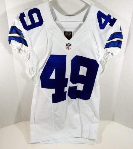 Dallas Cowboys Henoc Muamba 49 Játék Kiadott Fehér Jersey - Aláíratlan NFL Játék Használt Mezek