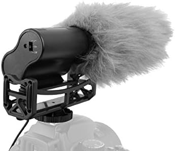 Puska Mikrofon (Sztereó) a Szélvédő & Döglött Macska Muff a Nikon DL24-500