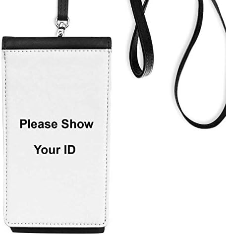Kérem, Mutassa meg Az AZONOSÍTÓ Fekete Szimbólum Phone Wallet Pénztárca Lóg Mobil Tok Fekete Zseb