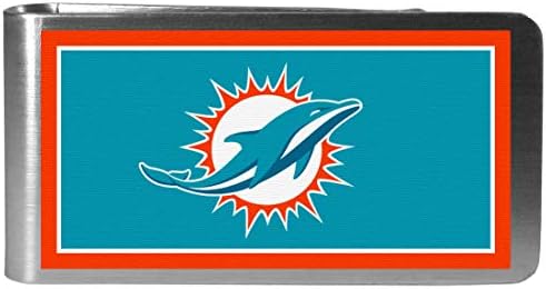 Siskiyou Sport NFL Miami Dolphins Hétvégén Tárca & Szín pénzcsipesz, Fekete, Egy Méret