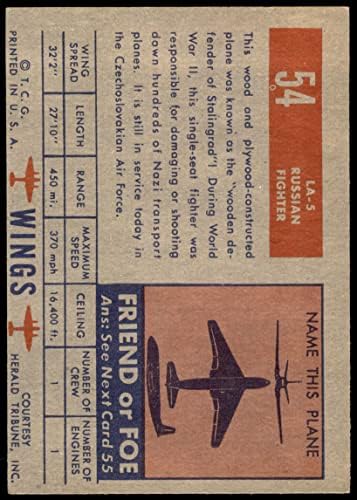 1952 Topps 54 LA-5 (Kártya) EX/MT