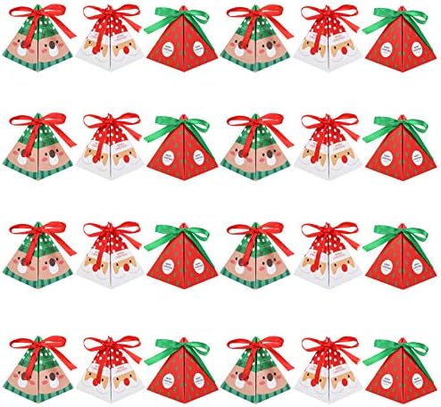 GWHOLE 24 Darab Karácsonyi Édességet Dobozok 3D Kezelni a Dobozokat a Gyerekek Téli Ünnep