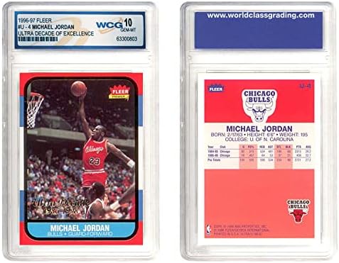 Michael Jordan Eredeti 1996-97 Fleer Évtized Kiválósági Ultra 10 Anniversay Újonc Kártya U4 - Osztályozott GEM Menta 10