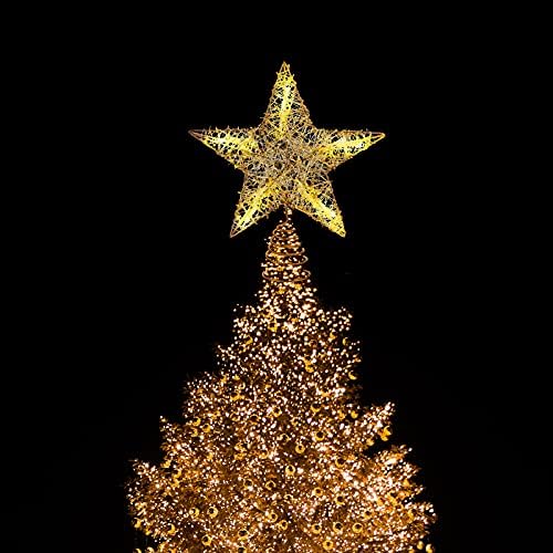 SOIMISS 3 db karácsonyfa Topper Világító Csillag Alakú fa tetején Dekoráció az Otthoni Buli
