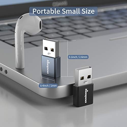 KOOPAO USB-USB Adapter,USB-C Női USB Férfi Adapter Csomag 2 Típus C-USB Átalakító PC/USB Hub/Laptop Kompatibilis a Xiaomi