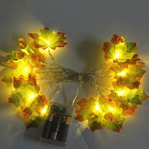 Bsxgse Hálaadás Maple Leaf Lámpa String Led Maple Leaf Lámpa Akkumulátor 1.65m10 Led Hálaadás Koszorú Lámpa String Érettségi Party Dekoráció