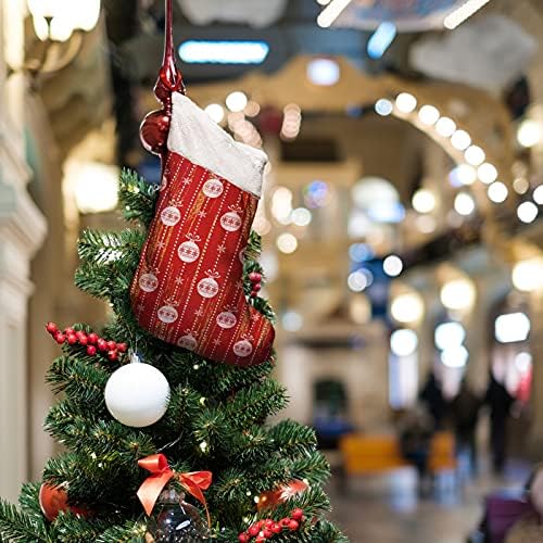 Yiekeluo Mikulás az Ajándékokat a Fa Nyomtatás Karácsonyi Harisnya Dekoráció Készlet 6 Csomagok Nagy Karácsonyi Lóg, Dekoráció, Parti Tartozék