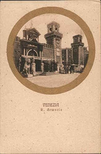 Venezia R. Arsenale Velence, Olaszország Eredeti Antik Képeslap