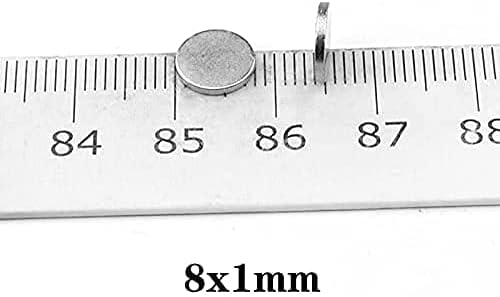 100 8x1mm Erős Erős Mágneses Magnet 8mmx1mm Állandó Neodímium Mágnes lemez 8x1mm Hűtőszekrény Kis Kerek Mágnes, 8*1 mm