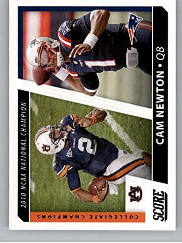 2021 Pontszám Főiskolai Bajnokok 5 Cam Newton Auburn Tigers/New England Patriots az NFL Labdarúgó-Trading Card