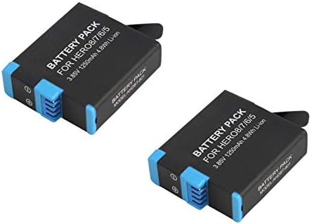 2-Pack AHDBT-801 Akkumulátor Csere GoPro HERO7 Hős 7 Kamera - Kompatibilis SPJB1B Teljesen Dekódolt Akkumulátor