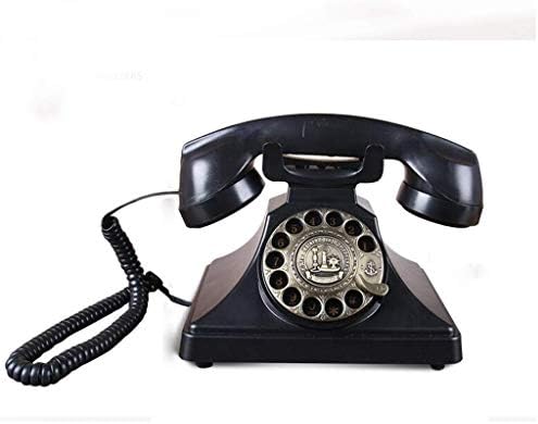 XJJZS Telefon, Kiegészítők Régi Antik Telefon American Retro Föld vezetékes Otthoni Iroda Telefon Fekete Fém Forgatás