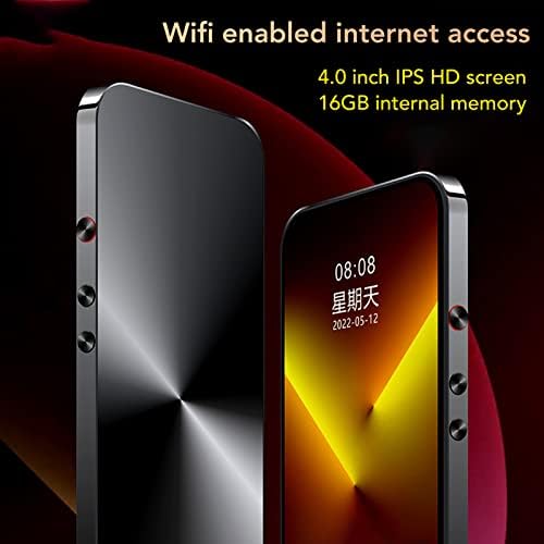 WiFi MP4, MP3 Lejátszó, Bluetooth, Hordozható HiFi Hang Walkman Digitális zenelejátszó 4.0 Inch HD Érintőképernyős, 2 GB+16