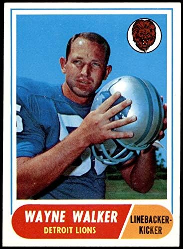 1968 Topps 26 Wayne Walker Detroit Lions (Foci Kártya) NM/MT Oroszlánok Texas Tech