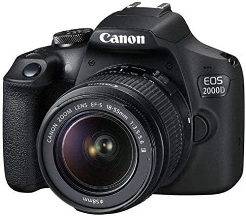 Canon EOS 2000D (Lázadó T7) DSLR Fényképezőgép EF-S 18-55mm f/3.5-5.6 DC III Objektív Tartozék Csomag