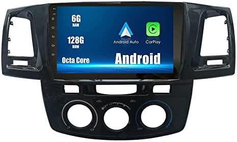 Android 10 Autoradio Autós Navigációs Sztereó Multimédia Lejátszó, GPS, Rádió, 2.5 D érintőképernyő forToyota Fortuner Hilux