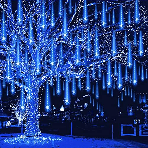Weepong Meteorzápor Lámpák Kültéri Karácsonyi Fények UL Minősített Hulló Eső Fények, 12 colos 8Tubes Eső Csepp Fények Havazás