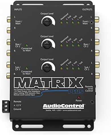 AudioControl Mátrix Plusz Black Hat Csatorna Sor Vezető Távoli Szint Bemeneti