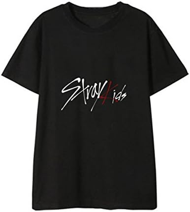 JUNG KOOK Kpop Kóbor Gyerekek Támogatása Ing Woojin Felix Hyunjin T-Shirt Póló Fekete