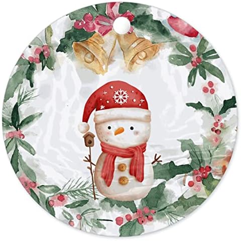 - Boldog Karácsonyt Karácsonyfa Ornaments2022 Karácsonyfa Teherautó Snowmans Hópelyhek Karácsonyi Dekoráció Két Oldalra Nyomtatott