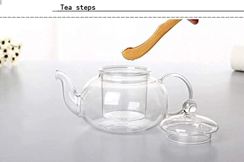Gyógytea pot Vízforraló 800Mlheat Ellenálló Üveg Virág Tea-Fű,Gyakorlati Üveg Virág Teáscsésze Üveg Teáskanna A Vért Tea Levél Növényi Kávés