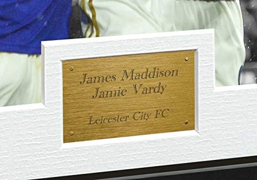 Kitbags & Szekrények James Maddison Jamie Vardy Leicester City FC Dedikált, Aláírt Fotó, Fénykép, Kép Keret, Foci Ajándék