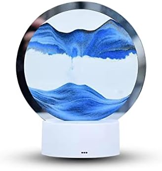 Lemus Essentials Mozgó Homok Art 3D Lámpa – 360 Fokos Homok Művészeti Folyékony Mozgás asztali Lámpa – Futóhomok Festmény asztali