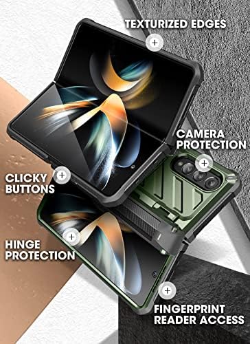 SUPCASE Egyszarvú Bogár Pro tok Samsung Galaxy Z Fold 4 5G (2022), Teljes Test Kettős Réteg Masszív Esetben, Beépített képernyővédő