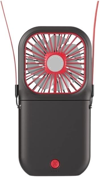 Kézi Fan Mini Ultra-Vékony, Összecsukható, Hordozható Lóg Nyak Ventilátor USB Töltés Lóg Nyak Ventilátor (Szín : F200 Fekete)