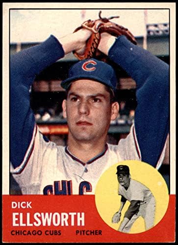 1963 Topps 399 Dick Ellsworth Chicago Cubs (Baseball Kártya) EX/MT+ Cubs