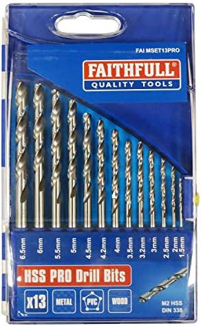 Faithfull MSET13PRO HSS Fúró Készlet M2 1.5/6,5 mm-es, illetve 3,2/4.2 mm
