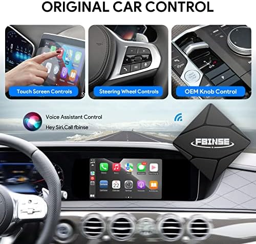 FBINSE 2023 CarPlay Wirelss Adapter iPhone, Vezeték nélküli CarPlay Dongle Minden OEM Vezetékes Carplay Autók, Átalakítani Vezetékes