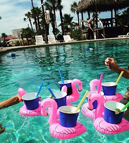 Felfújható Úszó Flamingo pohártartóban 12 Pack Medencében Úszó Alátétek Kólát pohártartó az Italos Dobozok, Poharak & Üvegek