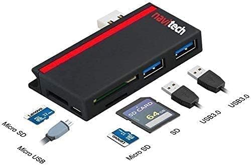 Navitech 2 az 1-ben Laptop/Tablet USB 3.0/2.0 HUB Adapter/Micro USB Bemenet SD/Micro SD Kártya Olvasó Kompatibilis Dell Inspiron 13 2-in-1