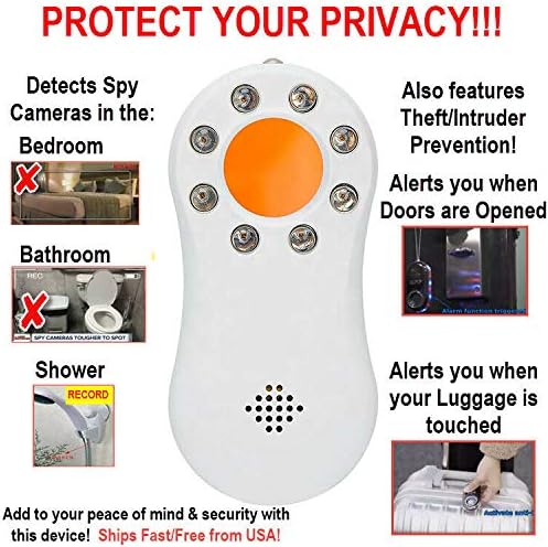 Személyes Biztonsági Anti Kém Rejtett Kamera CCTV Lencse w Érzékelő/Riasztó Lámpa (Fehér)