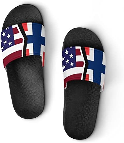 Egyesült Államok, Norvégia Zászló Diák Szandál, Csúszásmentes Papucs Zuhany Ház Cipő Fürdőszoba Puha Talp Gyors Szárítás Férfiak