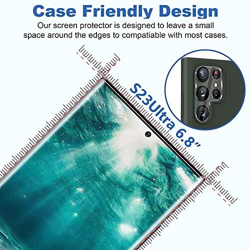 [3+2 Csomag] Galaxy S23 Ultra Screen Protector,HD Világos, Edzett Üveg, karcálló, Buborék Mentes, Kamera Lencséjét Védő, a Samsung