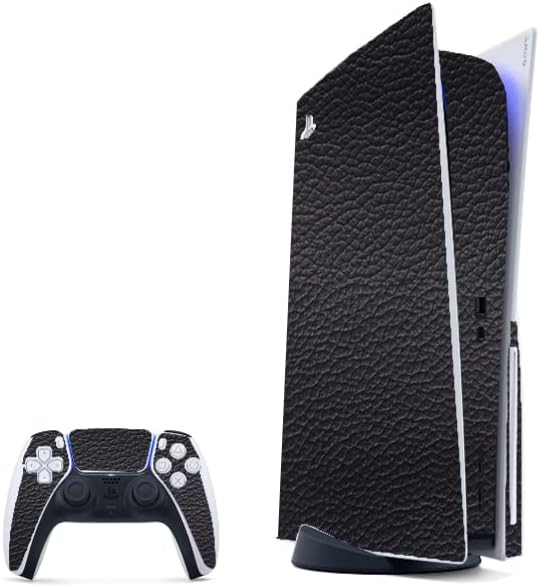 LidStyles Konzol Bőr Védő Matrica Kompatibilis Playstation 5 (PS5) (Fekete Bőr)