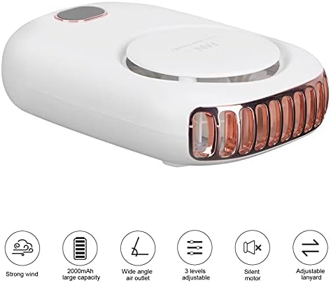 BORDSTRACT Hordozható Nyak Ventilátor, USB Újratölthető Nyaklánc Rajongó, viszont Ingyenes Személyes Hűtő Ventilátor Teljesítmény