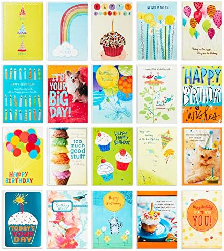 Hallmark Születésnapi Kártyákat Választék, 20 Kártyák Boríték (Utántöltő Csomag Kártya Szervező Doboz)