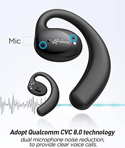 VIDONN Nyitott Fejhallgató Vezeték nélküli Bluetooth 5.2 OpenBuds T2 Sport Nyitva Fülhallgató Nem csontvezetéses a Fülhorgot közben az