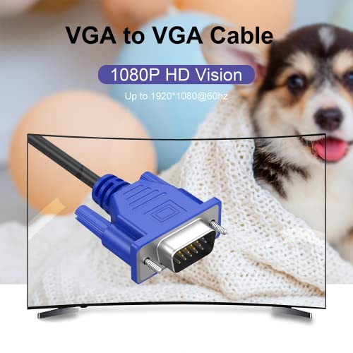VGA VGA Kábel, 3 Méteres VGA Kábel Tápkábel férfi Férfi 1080P Full HD nagyfelbontású Monitor TV, Számítógép, Projektor-Kék