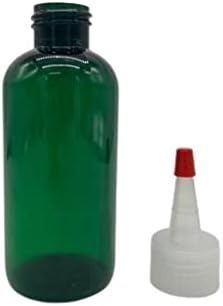 Természetes Gazdaságok 4 oz Zöld Boston BPA MENTES Üveg - 8 Pack Üres utántölthető tartály - Illóolajok tisztítószerek - Aromaterápia