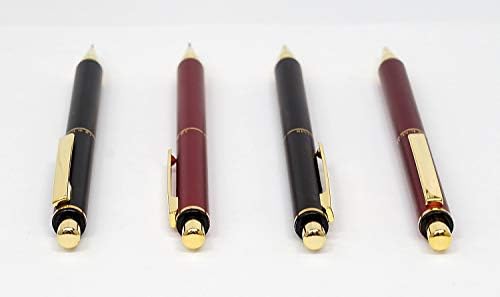 Japánban készült NQ25 Szabványos Méretű Fém Egyenesen Kopp Dupla Eloxált Gyűrű Mechanikus Ceruza, 2 darabos Csomag, Piros T22-P6-NQ25S-2R