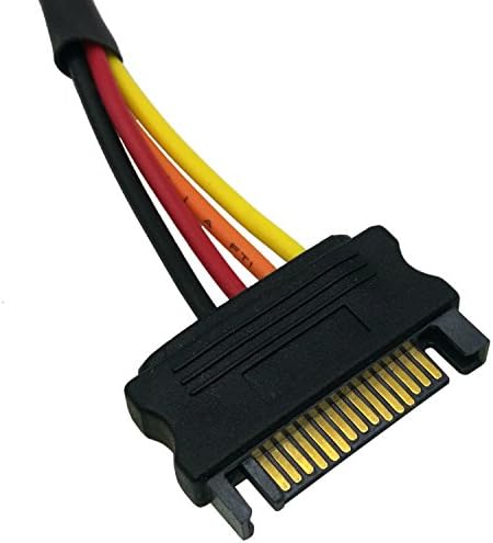 (2 Csomag) COMeap 15 Pin SATA Hosszabbító Kábel Férfi-Női Fonott Ujjú Adapter 12 hüvelykes(30CM)