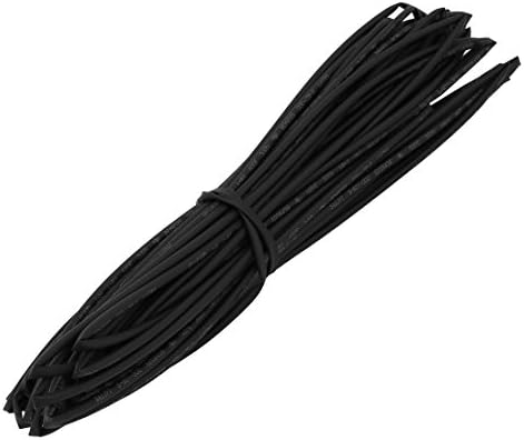 Aexit Hő Zsugorodó Elektromos berendezések Cső Wire Wrap Kábel Ujja 10 Méter Hosszú, 2 mm, Belső Átm Fekete