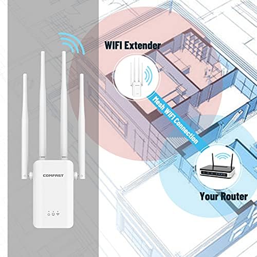 Legújabb 2022 WiFi Range Extender jelerősítő akár 3300sq.ft , 1200Mbps Internet Emlékeztető Haza, Vezeték nélküli Internet Átjátszó-Jel